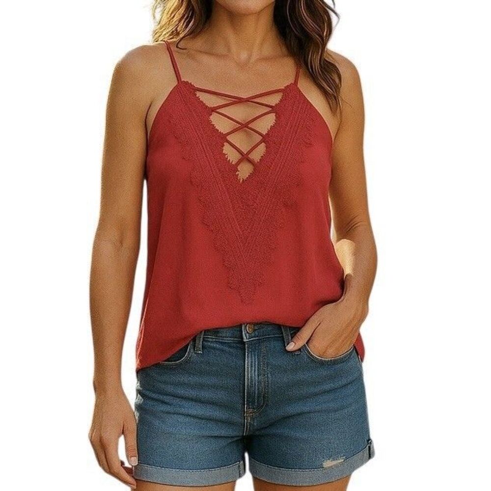 Wayf Camisole  Blouse Sz Small Sleeveless Coastal Cowgirl Baddie Festival Y2K